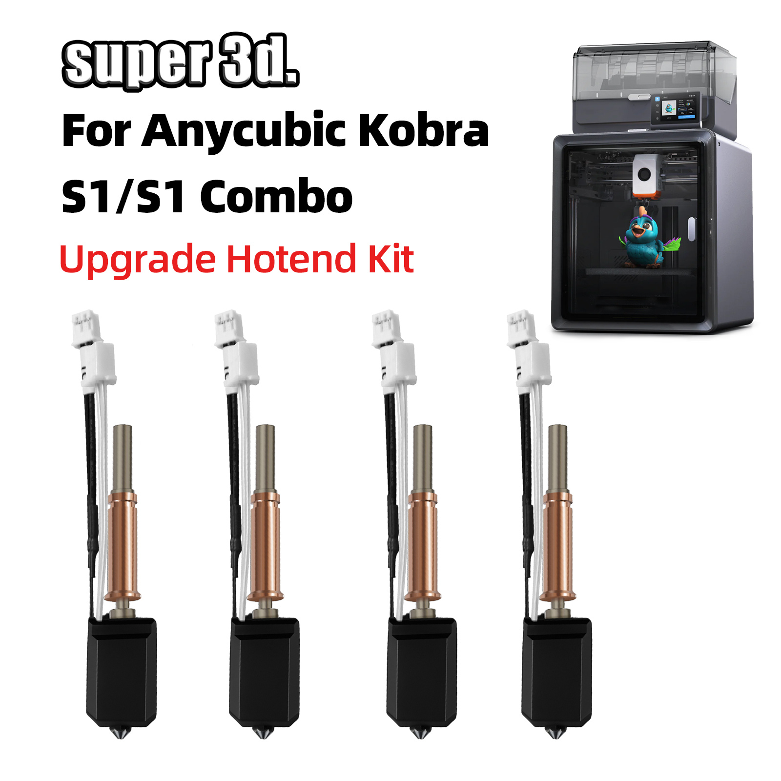 Nozzle 0.4Mm Hardened - Комплект модернизированного хотэнда Anycubic Kobra S1