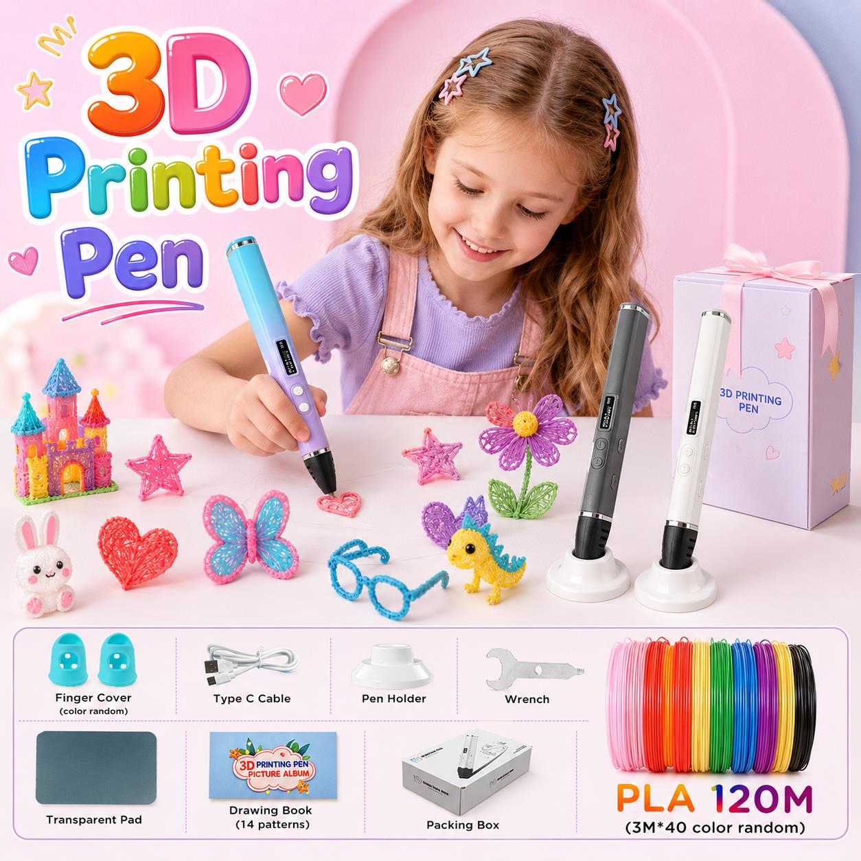 3D Printing Article - 3D-ручка для детей с зарядкой Type-C,