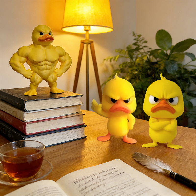 3D Printing Mockup - 1/3 шт. Статуя Angry Yellow Duck