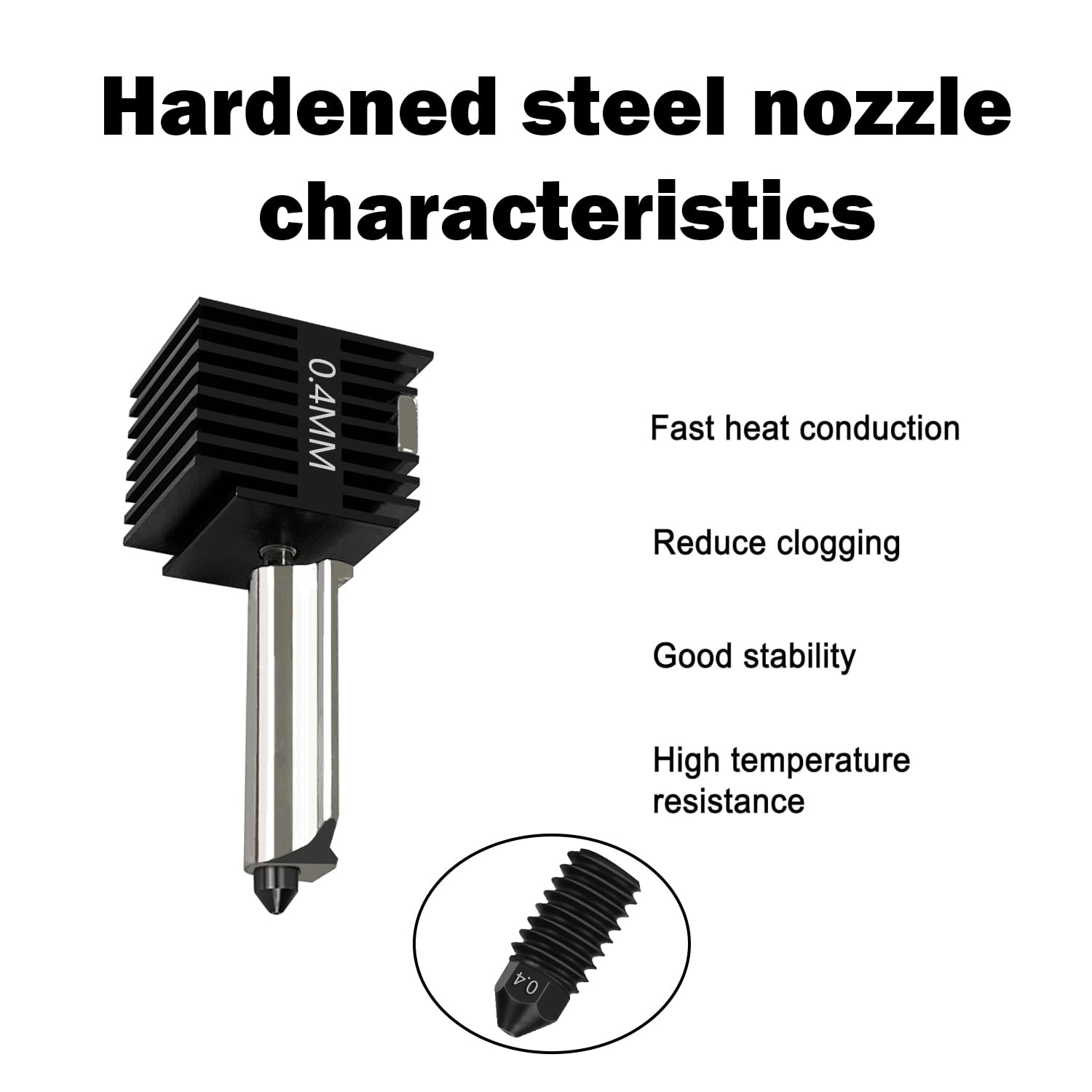Комплект из 4-х экструдеров A1 – обзор и цена Nozzle 0.4Mm Hardened