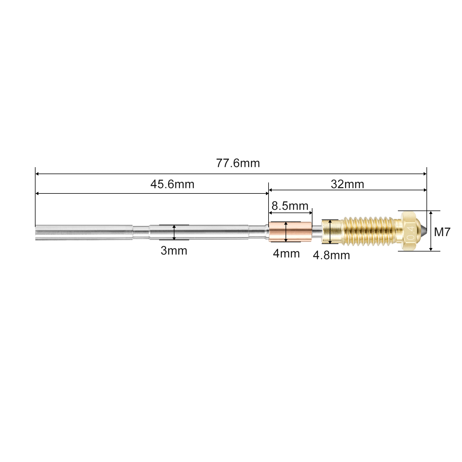 Улучшенная насадка хотэнда для – обзор и цена Nozzle 0.4Mm Hardened