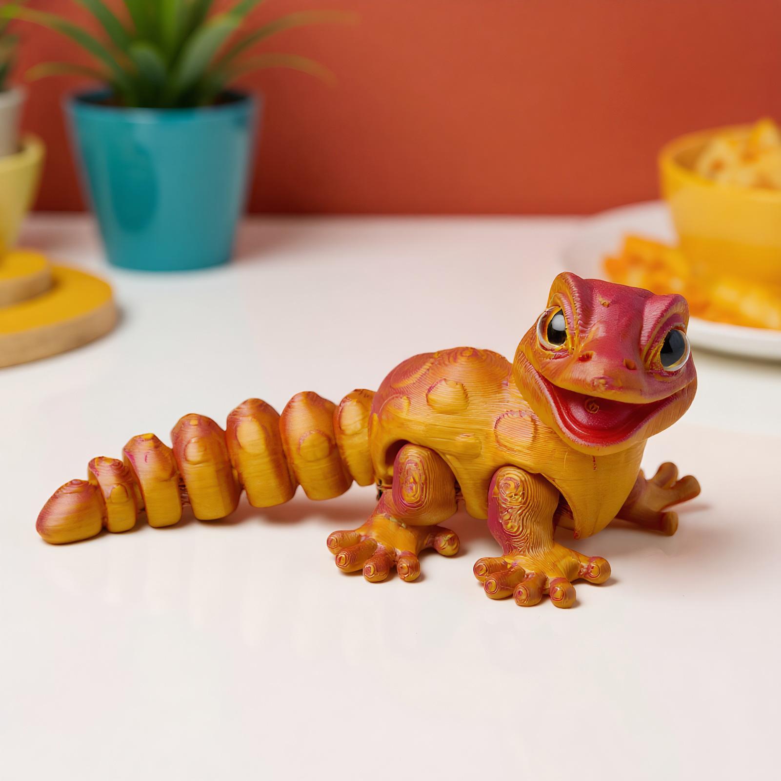 3D печатная фигурка геккона, я – обзор и цена 3D Printing Mockup