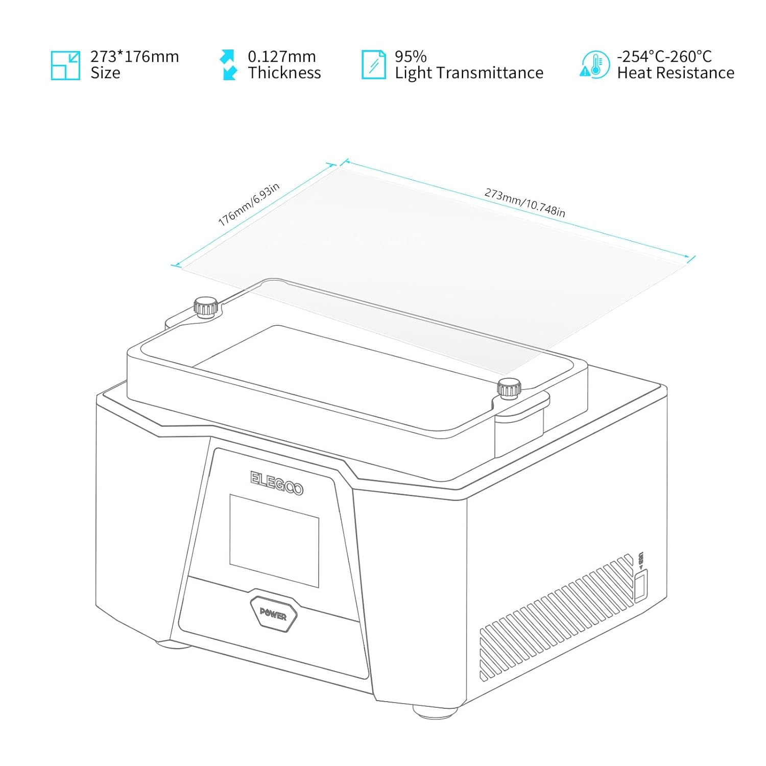 Пленка для ELEGOO PFA Release  – обзор и цена 3D Printing Elegoo
