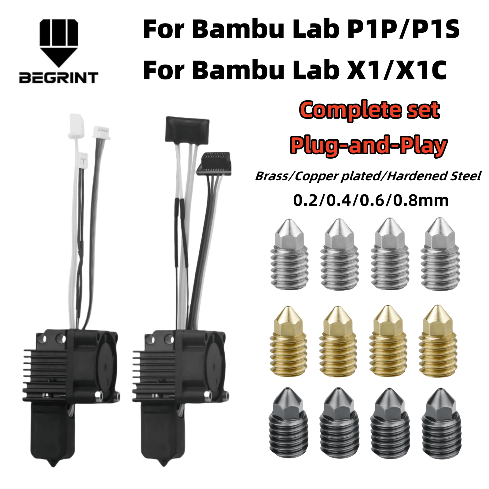 Для Bambu Lab X1C P1P P1S Полн – обзор и цена Nozzle 0.4Mm Hardened