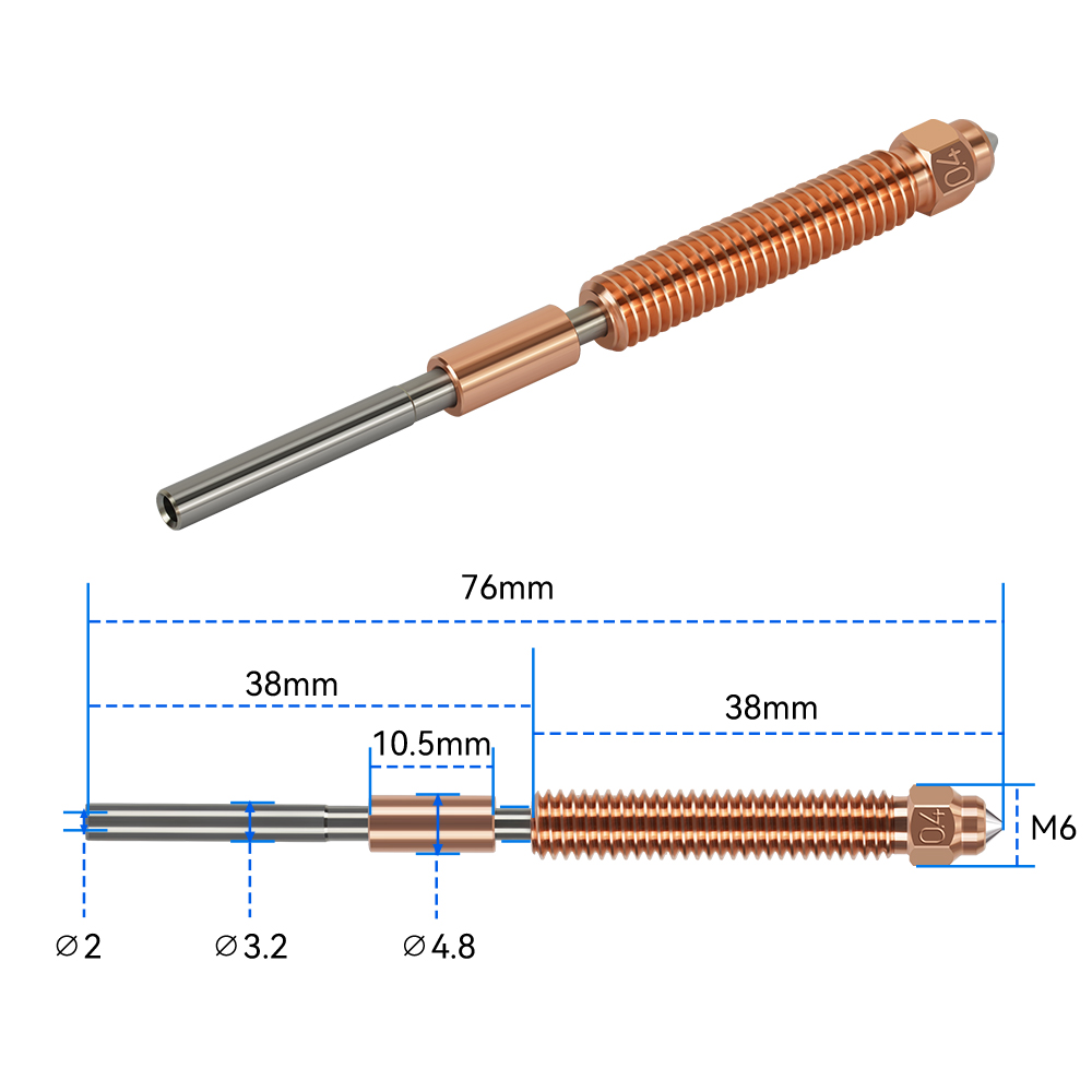 Сопло из закаленной стали Unic – обзор и цена Nozzle 0.4Mm Hardened